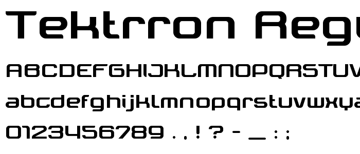 Tektrron Regular font